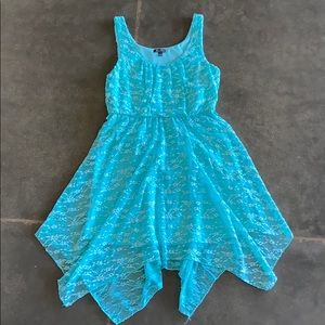 Lily Rose aqua dress lace